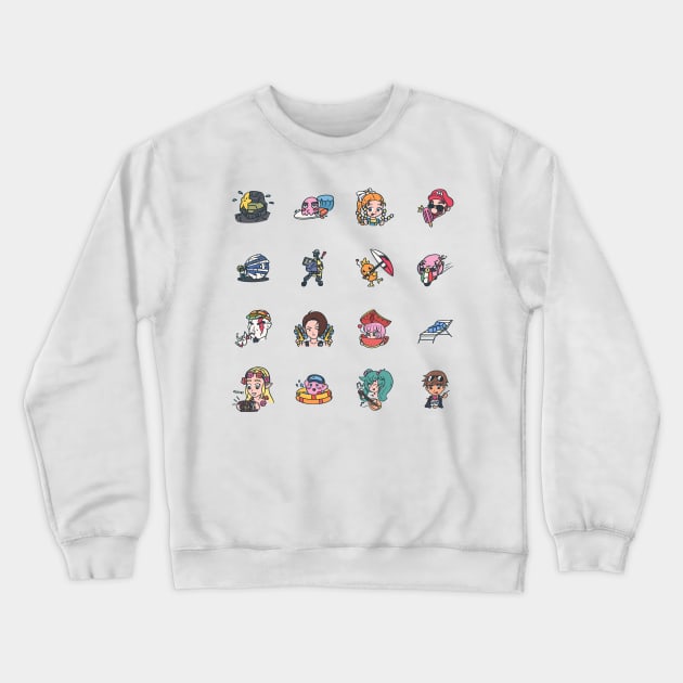 Pattern- Summer Gaming Doodles Crewneck Sweatshirt by PabloooDuarte